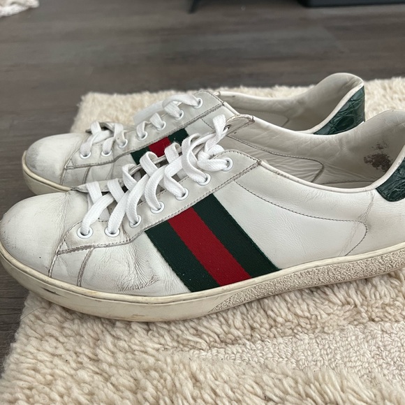 Loved Gucci New Ace Crocodile embossed sneakers - Picture 6 of 8